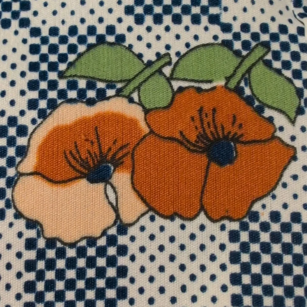 70s Mod Pointy Collar Women Shirt Groovy Green Blue‎ Orange Psychedelic Graphic - Picture 3 of 9